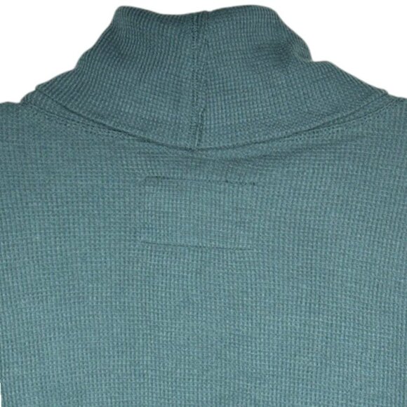 Anthropologie Maeve Ainsley Cowl Neck Waffle Fabric Tunic - Forest Green - S - Picture 7 of 10